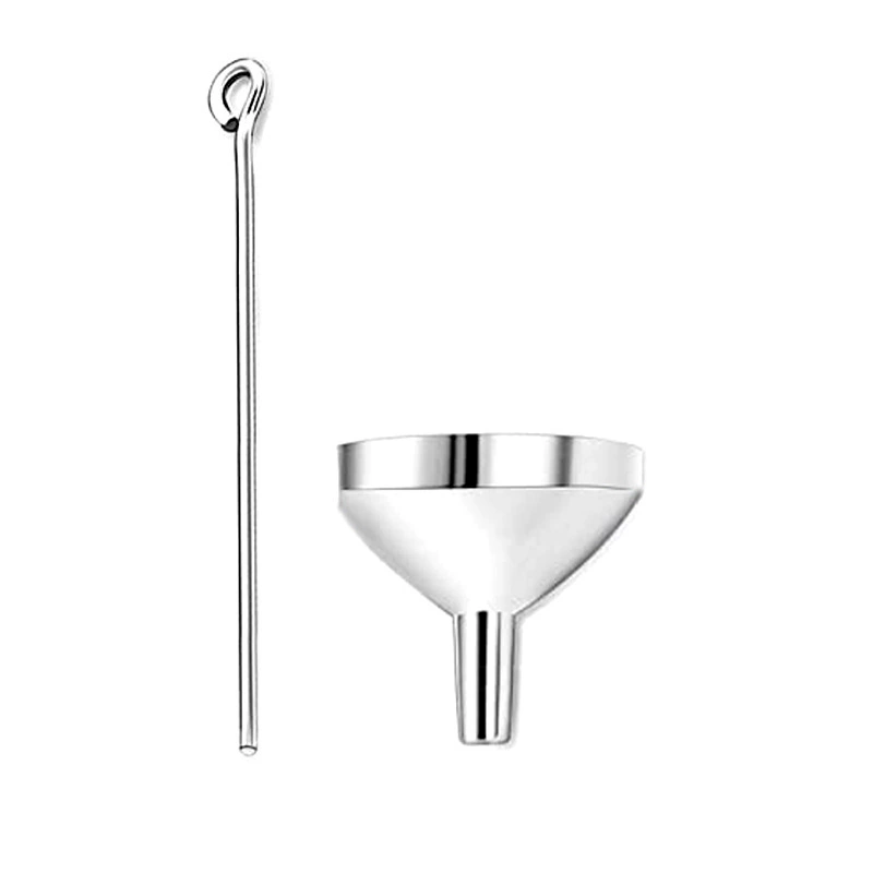 Flask funnel stainless steel, pendant, small perfume, gouache, powder, container, (Physicals)
