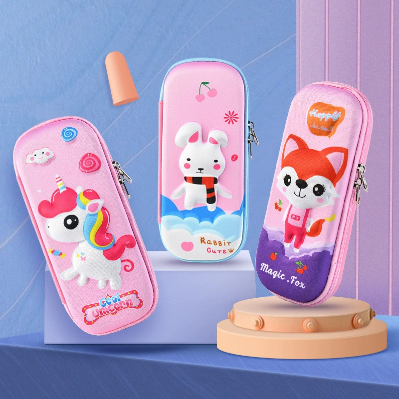 Производитель uime оптом: коробка для канцелярии из EVA кожи, пенал из PU, легкий детский пенал с мультяшным дизайном, милый подарок с печатью логотипа