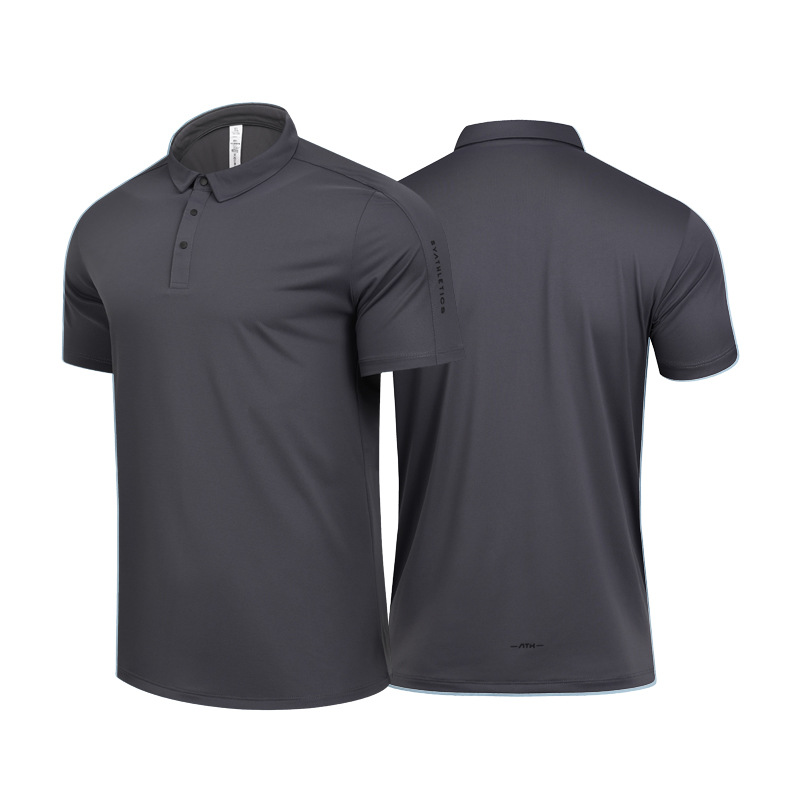 Camisas de polo de verano de hielo secado rápido hombres y mujeres deportes casuales de mangas cortas correr fitness con collar chaqueta de tenis gran chaqueta