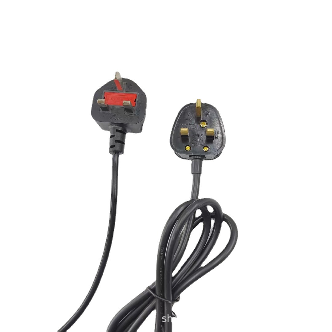 供应英规插头品字尾电源线 英标C13电源13A英标插头带梅花尾