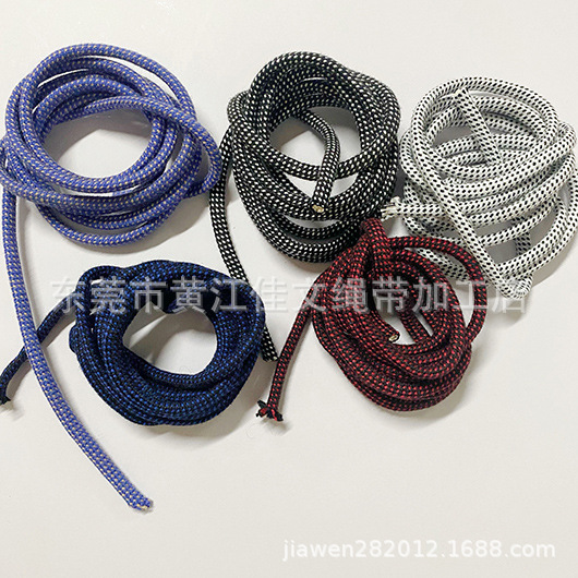 厂家直供 多种规格5mm包芯间色棉绳服装辅料 卫衣裤帽抽绳圆绳
