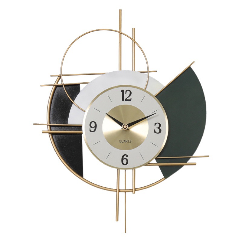 Luz de lujo nuevo estilo chino sala de estar entrada decoración pared reloj nórdico swing reloj hierro creativo decoración del hogar reloj