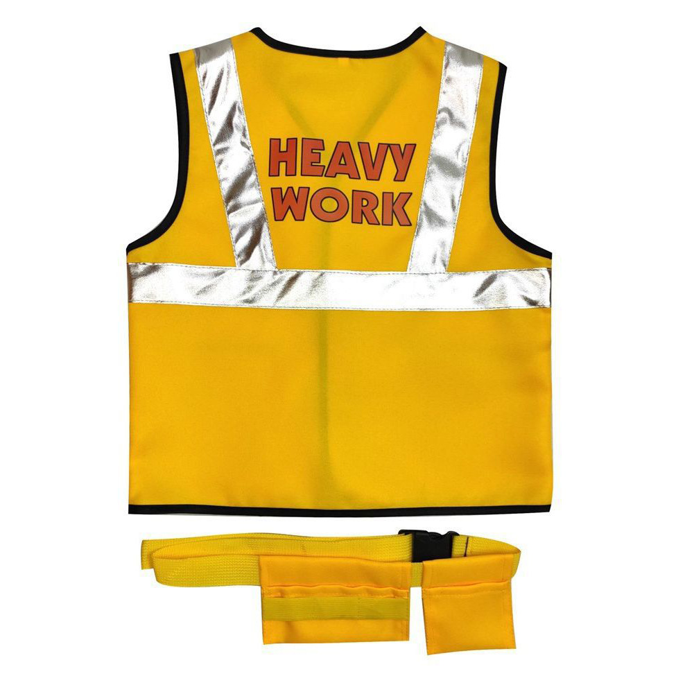 Ropa de vestir para niños de Halloween, chaleco de ingeniero pequeño, traje de juguete, trabajador de mantenimiento amarillo, servicio de juego, trabajador de la construcción