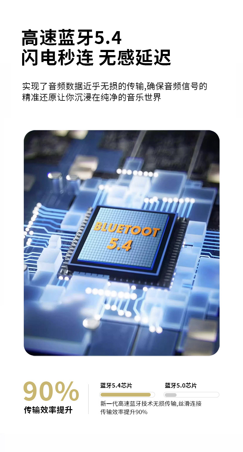 Wireless Bluetooth translation headphones, open-ear translator, noise-cancelling, multi-language translation, original factory for cross-border trade pic 13