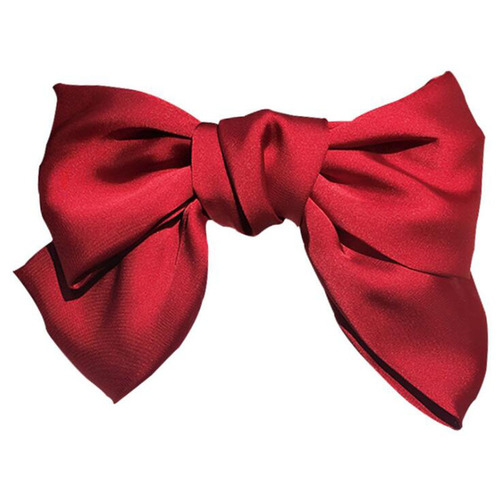 Korean red big bow hairpin on the back of the head Internet celebrity spring clip hairpin white girl hair top clip headdress