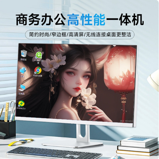 2025 New Model Curved Screen All-In-One Computer for Office Use, Gaming and Competition, 2K High-Definition Large Screen, I7 High Configuration 27inch