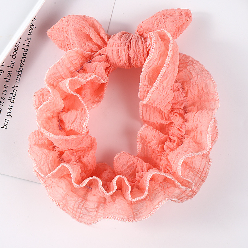 Fashion Bow Knot Cloth Pleated Hair Tie 1 Piece display picture 5