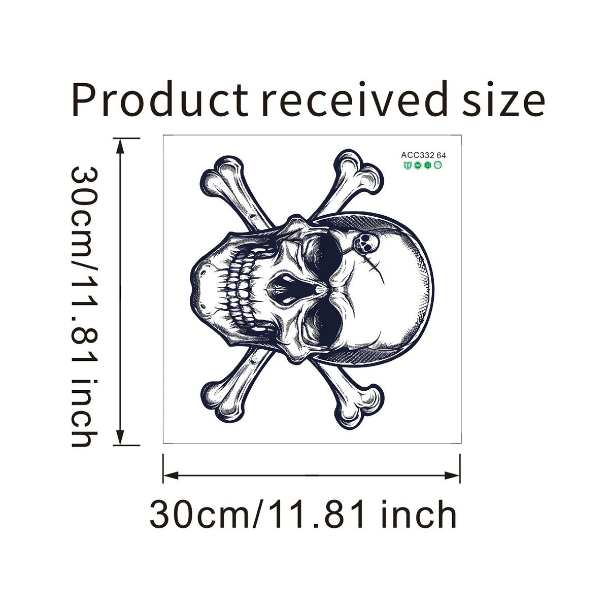 Новый ACC33264 Halloween Horror Skull Toilet Sticker туалет наклейка украшение стены