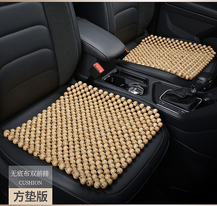Summer Wooden Beads Car Cushion Single-piece Breathable Cold Mat Beads Chair Cushion Summer Ventilated Cold Mat Seat Cushion for All Seasons