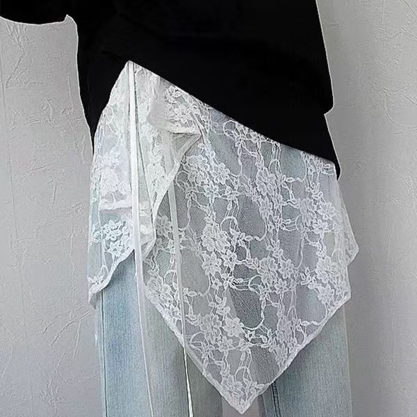 South Korea order lace overlapping mesh skirt curtain atmosphere sense gauze skirt lace apron skirt fart curtain wholesale