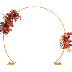 金属製のウェディングアーチ、鉄製のウェディング特別な半円形のアーチスタンド、芝生のフラワースタンド、円形の装飾小道具
