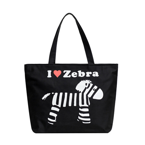 New Style Large Capacity Ladies Single Shoulder Bag Logo Printed Fashion Canvas Tote Bag Women Shopping Bag Wholesale