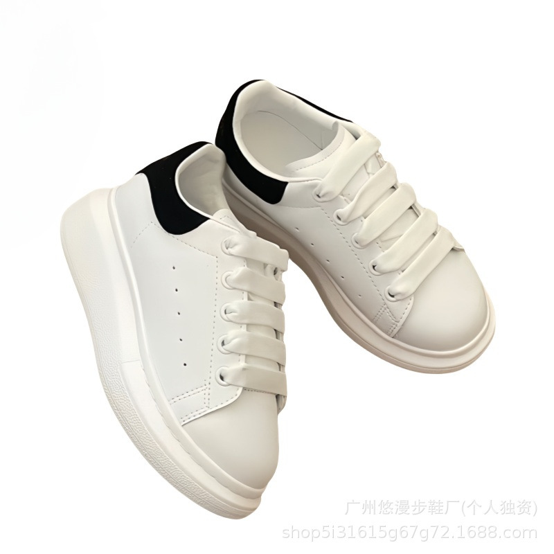 麦昆儿童小白鞋男童2025新款春秋百搭高端板鞋学生白色运动鞋女童|undefined
