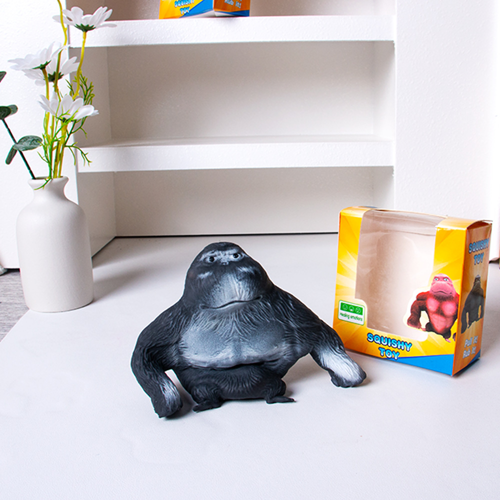 Juguete antiestrés de gorila de Little Red Book Wang Zong, un dispositivo de descompresión y ventilación con rebote lento para apretar con la mano.