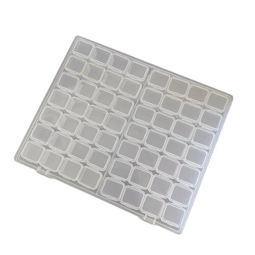 Transparent jewelry box dust-proof earrings necklace multi-grid storage box hand jewelry ring exquisite jewelry sealed box wholesale