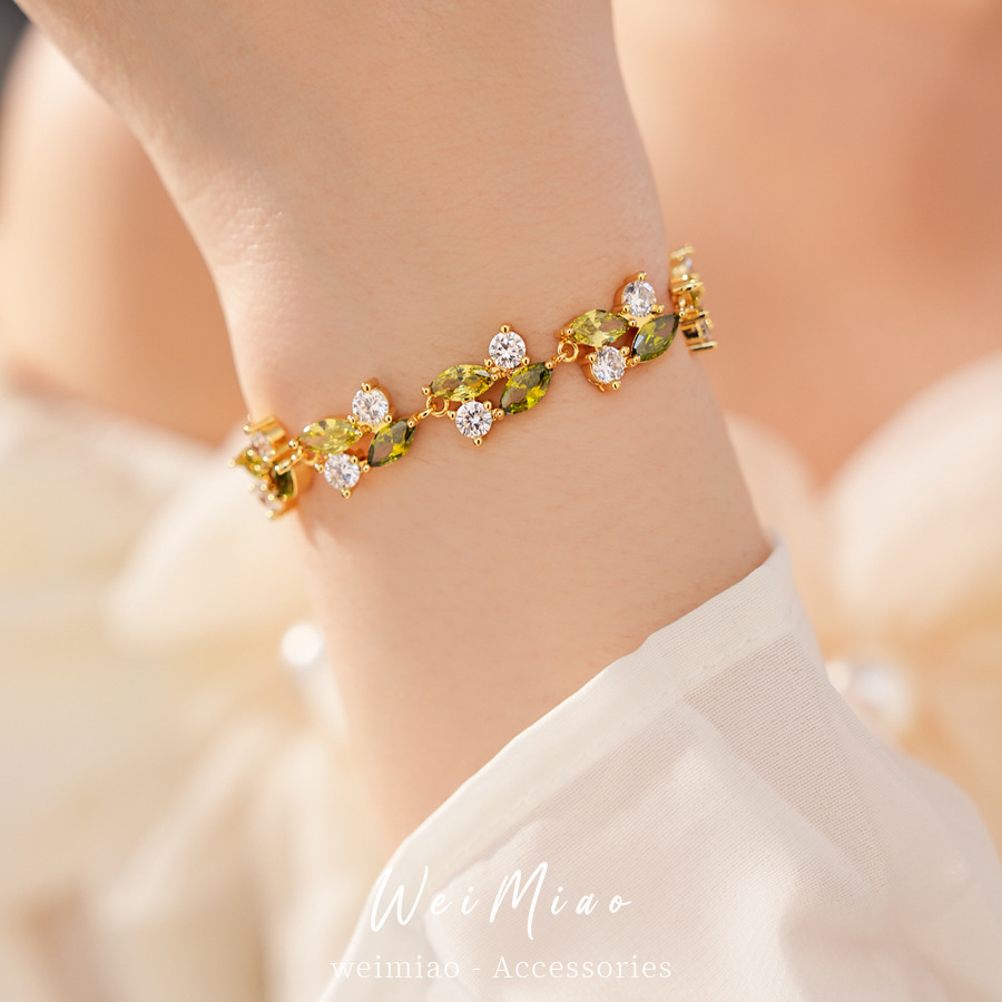 18 quilates de oro verdadero electronite de piedra pulsera de hebilla geométrica ligera pulsera de nicho temperamento exquisito moda joyas de mano versátiles