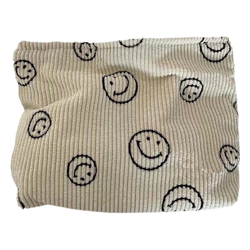 Bolsa de lona de pana lavado de almacenamiento bolsa de cosméticos de mano caja de lápices clave personalizada billetera de teléfono móvil al por mayor