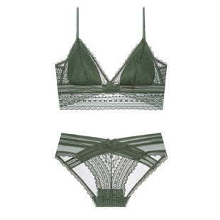 Custom New Style Sexy Lace bra Set Beautiful Back No Steel Ring Underwear Women's Triangle Cup bra bra