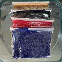 重工手工釘珠15cm水晶珠管流蘇織帶花邊 禮服婚紗家居窗簾diy輔料