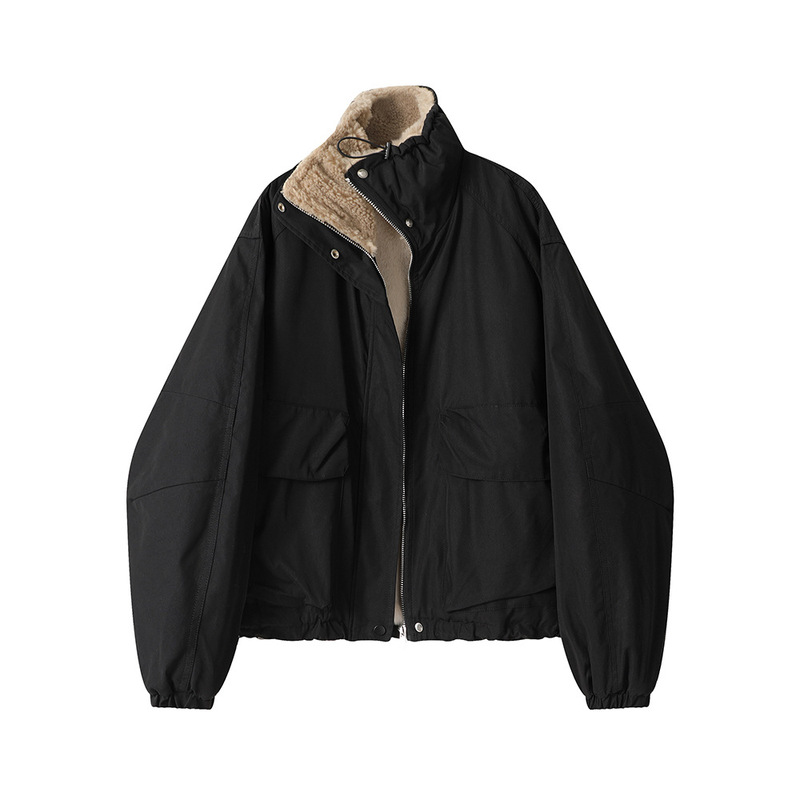 预售学院风羊羔毛派克服上衣女冬季加绒加厚超好看长袖棉服|undefined