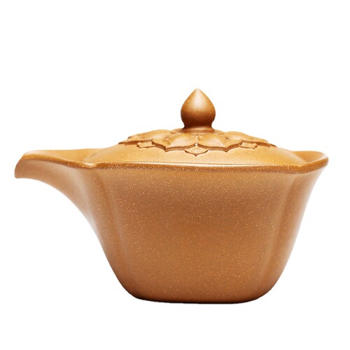 Yixing Original Mine Purple Clay Sloping Slope Lotus Hand Grab Tea Vessel Tea Strainer Filtration Tea Pot Gongfu Cup Cover Bowl