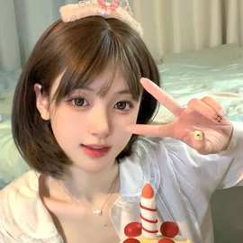 靓倩假发女短发jk日常短直发网红lolita自然bobo头全头套假发女短