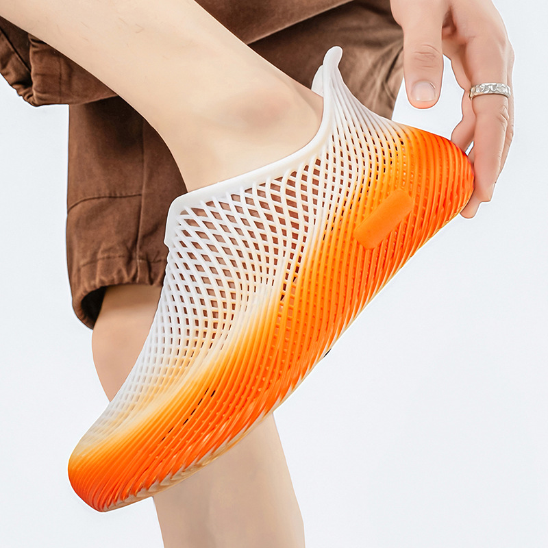 2026 nuevos zapatos impresos en 3D, zapatos de agujero huecos, zapatos de moda al aire libre para hombres, zapatos de moda