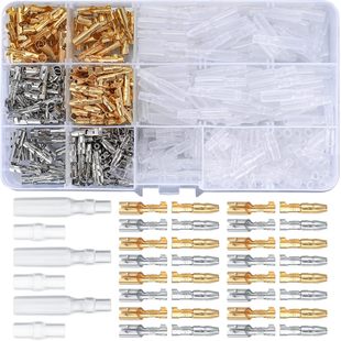 400 Stück 3.9 mm Round Plug Connector Kit, Messing Bullet Mal
