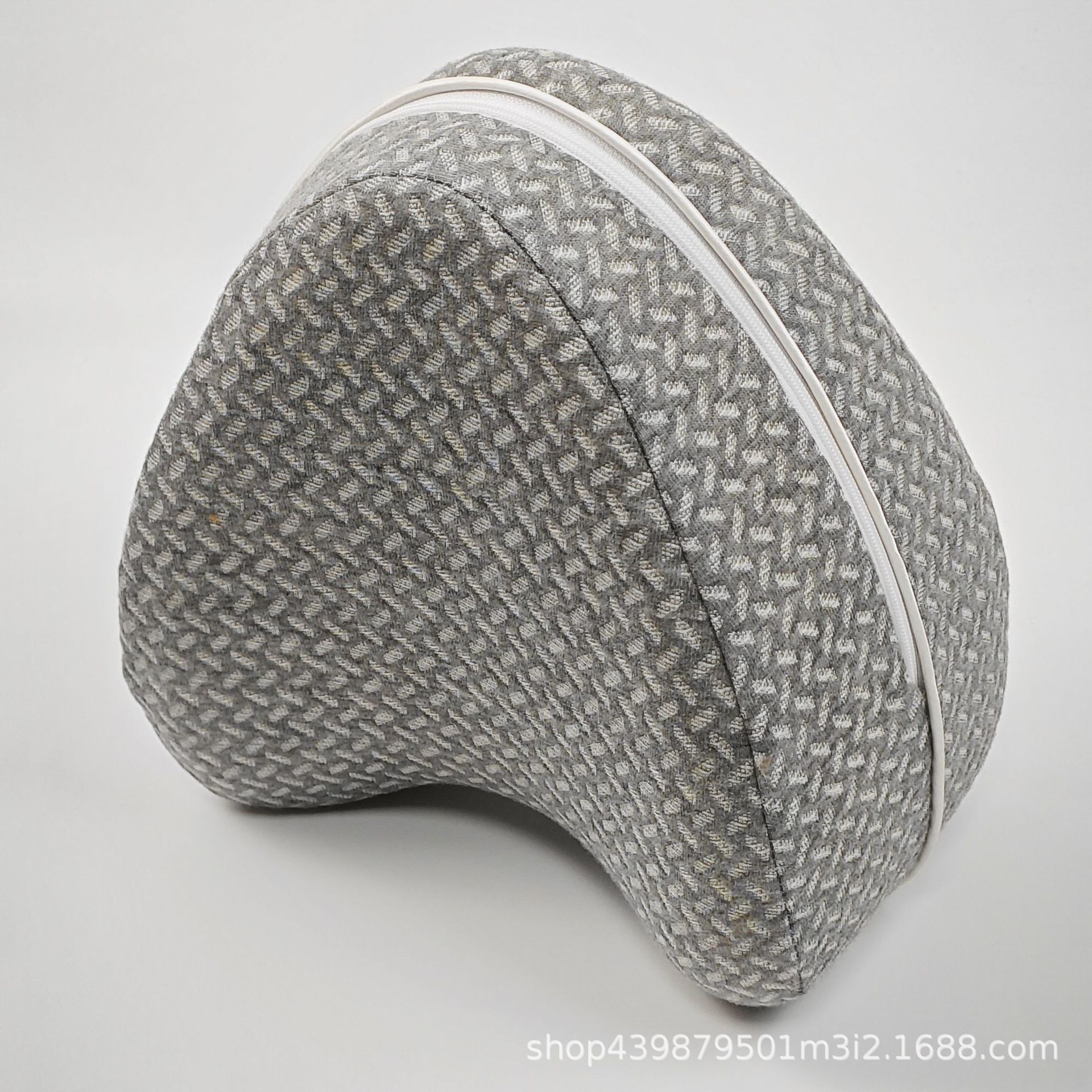 opp 포장 파란색 코어 + 회색과 흰색 도트 베갯잇