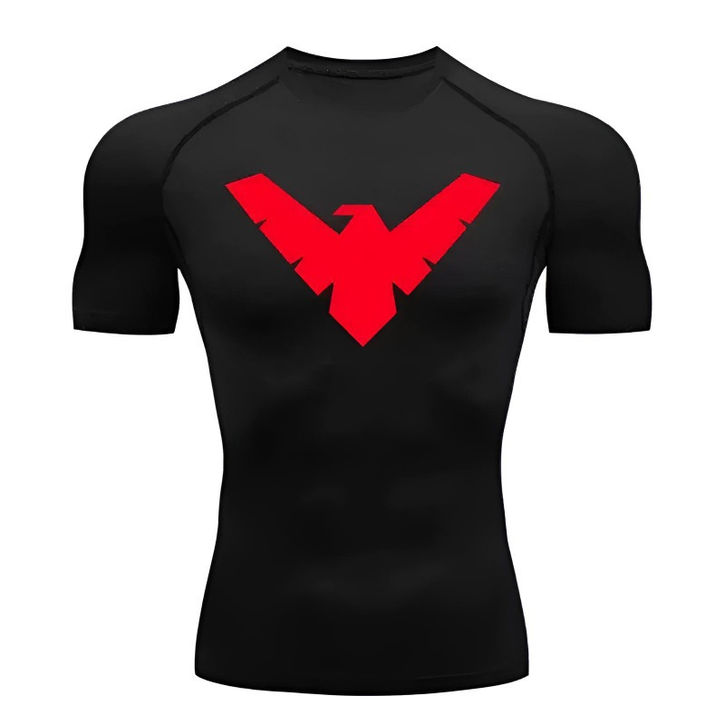 Batman, ventas de fabricantes de explosiones transfronterizas, camisetas apretadas para hombres, secado rápido, camisetas deportivas de alta elasticidad.