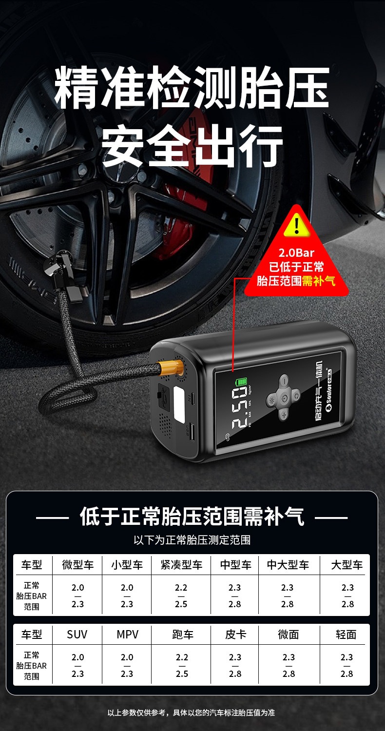 Xiaonengren Car Emergency Jump Starter and Air Pump All-In-One Device, Car Battery Emergency Booster, Magic Device