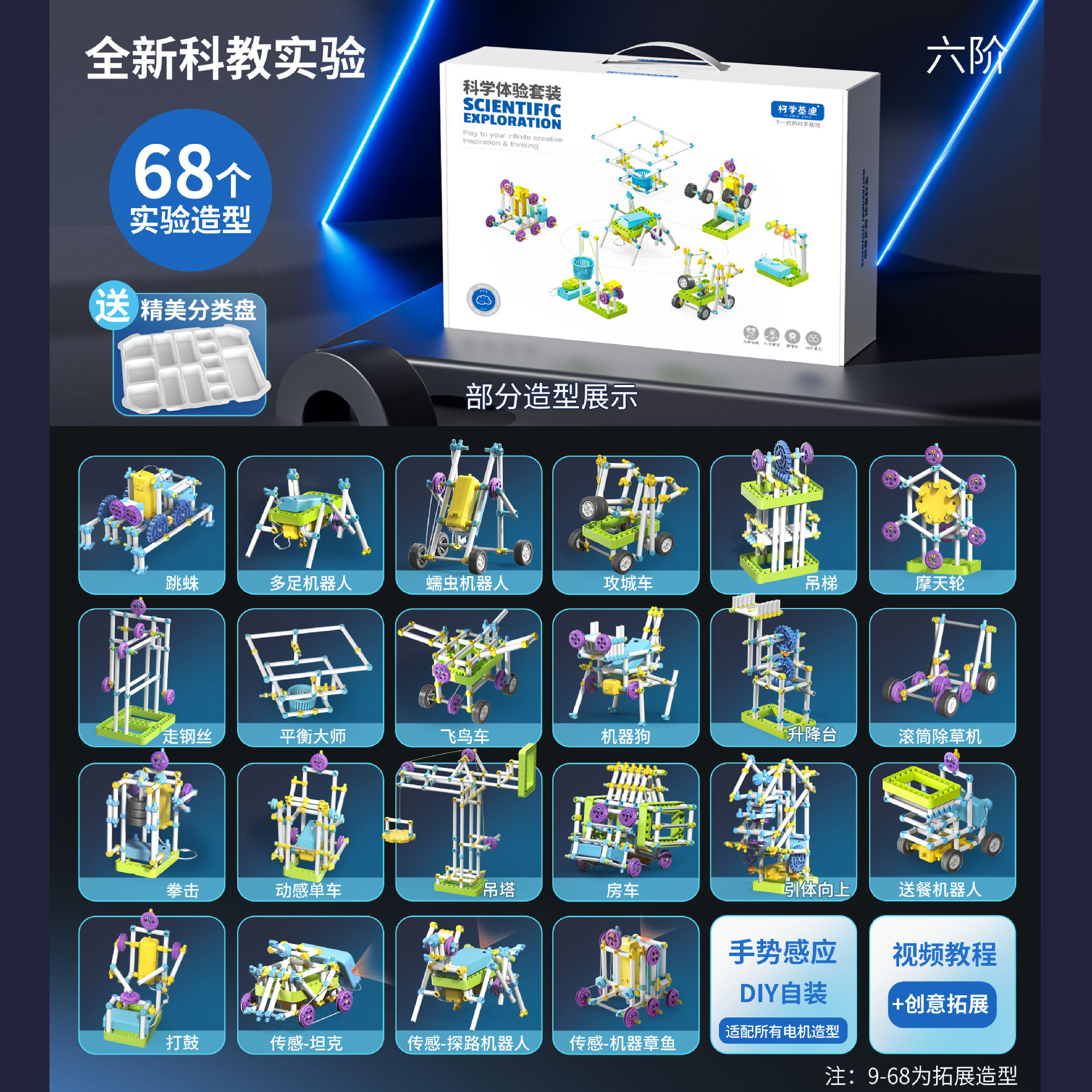 RC8011 과학 및 교육 실험 물리학의 6단계
