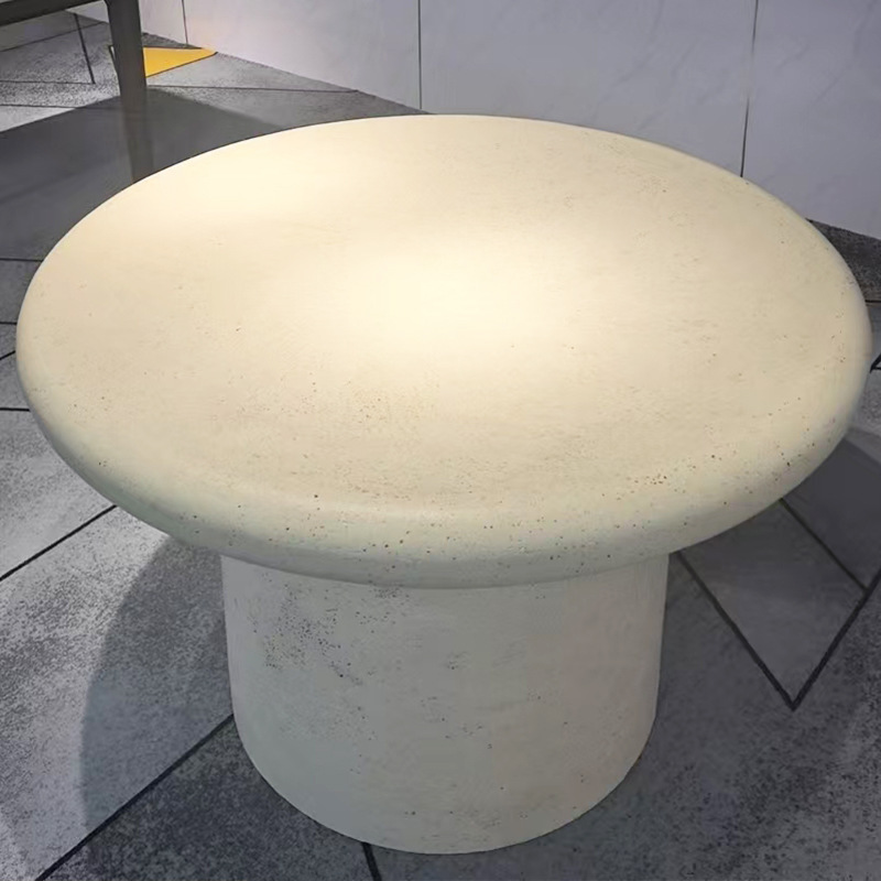 微水泥茶几设计师款客厅室外家用圆形咖啡桌侘寂风艺术简约茶桌|undefined