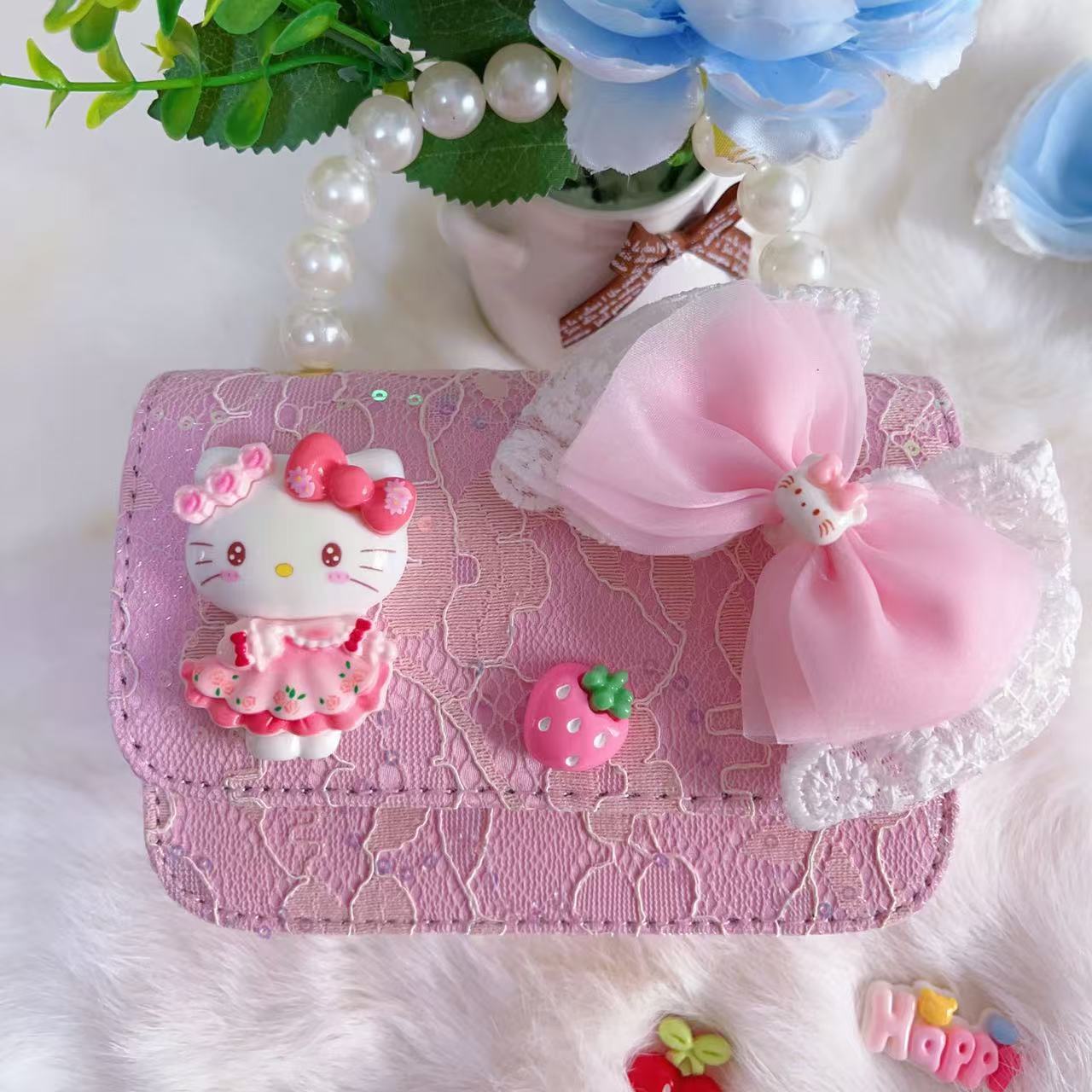 Bagos de perlas para niños 2024 nuevos bolsos para niños bolsos de mochila de niñas bolsos accesorios de princesa bolsos de viento de fragancia