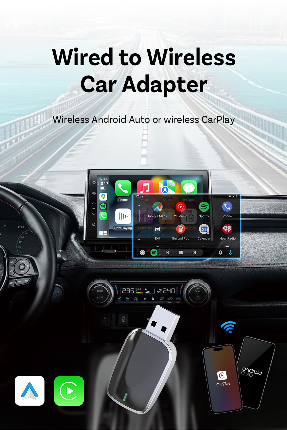 Wireless Carplay Box Oem Oem Customized Export Cross-Border Popular Smart Car-Machine Interconnection Carplay Box
