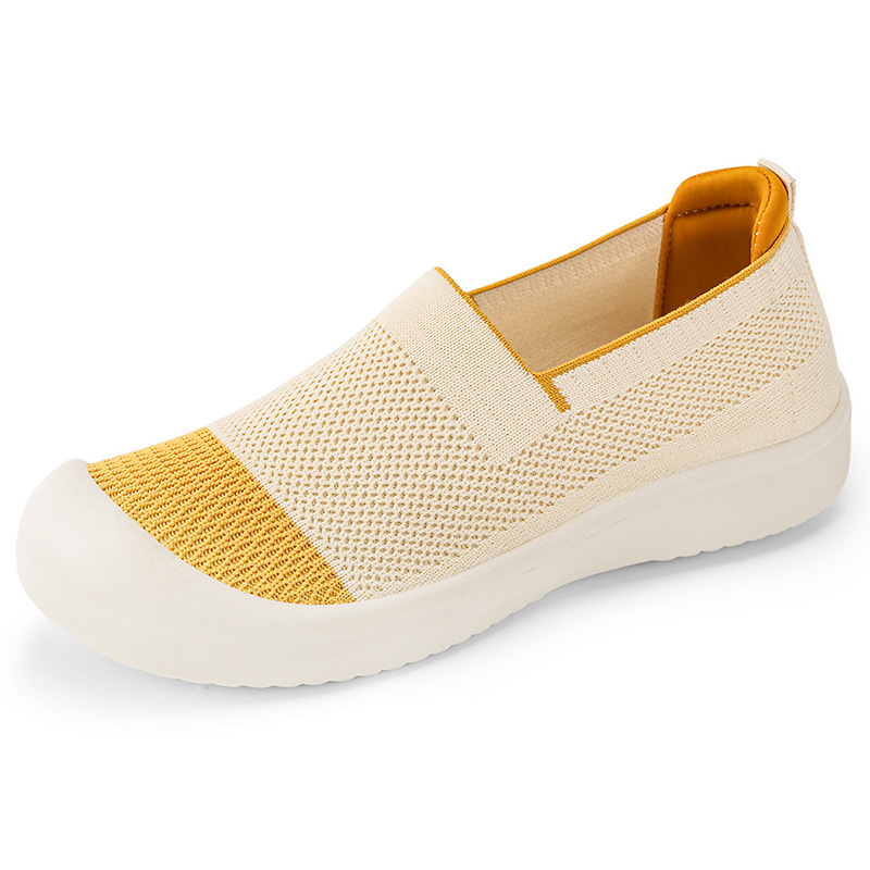 Zapatos de mujer, nuevo estilo de primavera, zapatos de tela transpirable con tejido ligero, zapatos de malla con boca poco profunda, zapatos casuales ligeros de poliuretano, venta al por mayor image 6