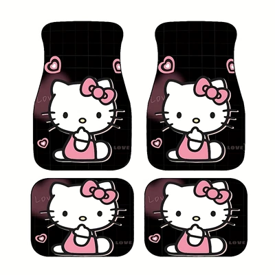 Avtomobil döşəmə paspasları — for All Seasons, Cartoon Hello Kitty - 305de-hello-kitty-9-3344cm-pack-of-two