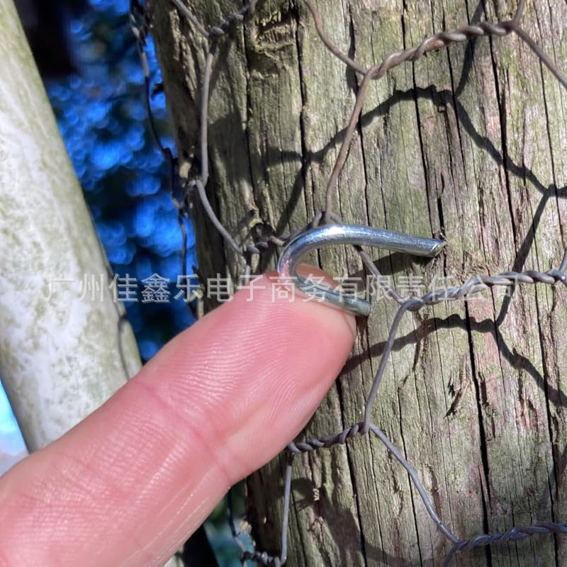 Clavos de valla galvanizados transfronterizos en forma de U, tornillos de alambre de acero gruesos de varios tamaños, tornillos de fijación de perno de fenda de Amazon.