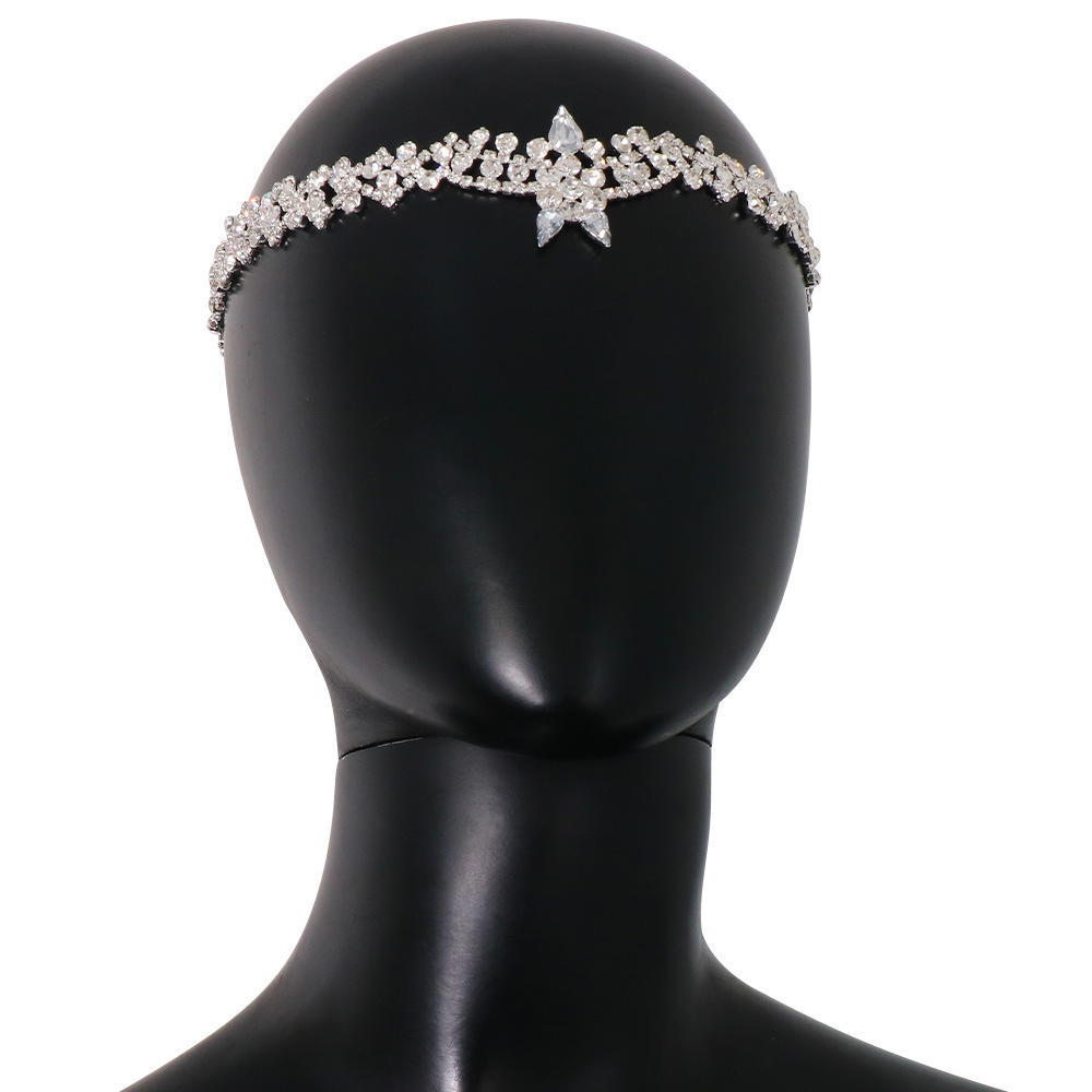 Nouvelle coiffure géométrique en strass, mode tempérament luxe polyvalent mariée robe de mariée accessoires coiffure féminine_voghion.com