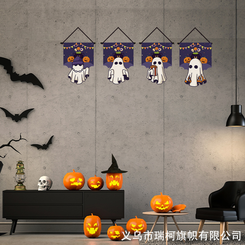 Amazon 新しいハロウィンゴーストカボチャパーティーデコレーションハンギングハロウィン異性ドアハンギングセットペンダント|undefined