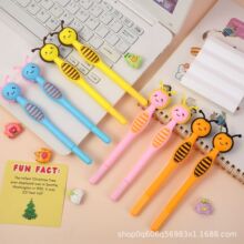 创意软胶小蜜蜂中性笔 学习签字笔小蜜蜂 水性签字笔可爱学生笔