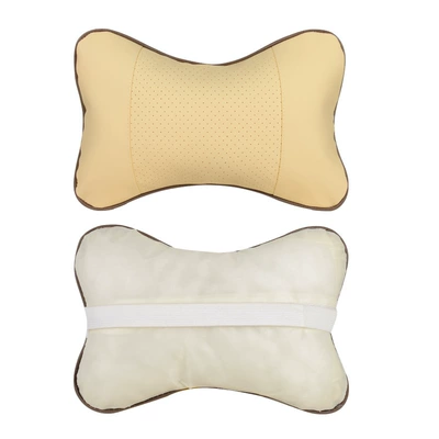 Headrest Bone Pillow, Neck Pillow Available - beige-single-opp-bag-packaging-2315cm