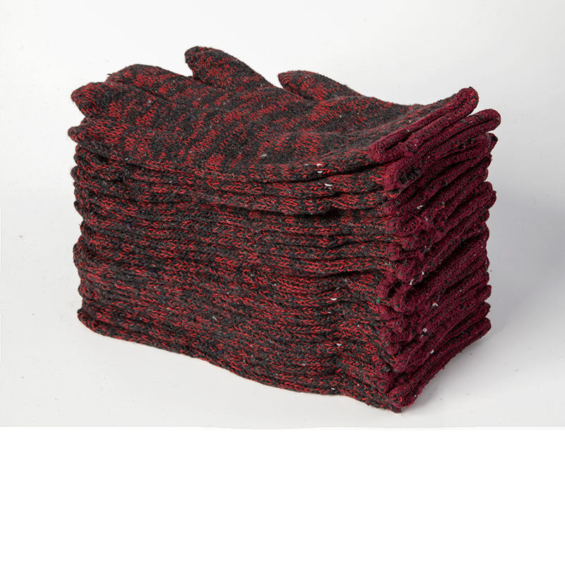 600克花线手套 劳保手套 棉纱手套 耐磨加密 点胶手套防滑胶点