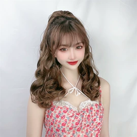 假发长卷发;假发马尾;长直发假发