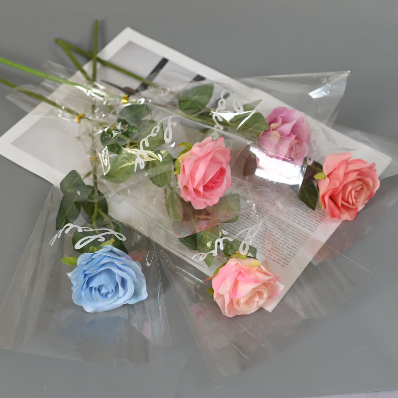 Mayorista simulación de una sola rosa Qixi regalos de día de San Valentín cascada flor de pared escena en el hogar ramo de flores falsas
