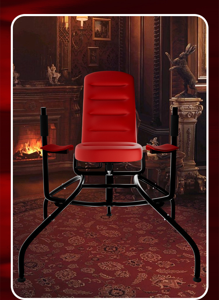 Multifunctional Adult Couple Chair with Metal Frame and Black Faux Leather — detail image 31