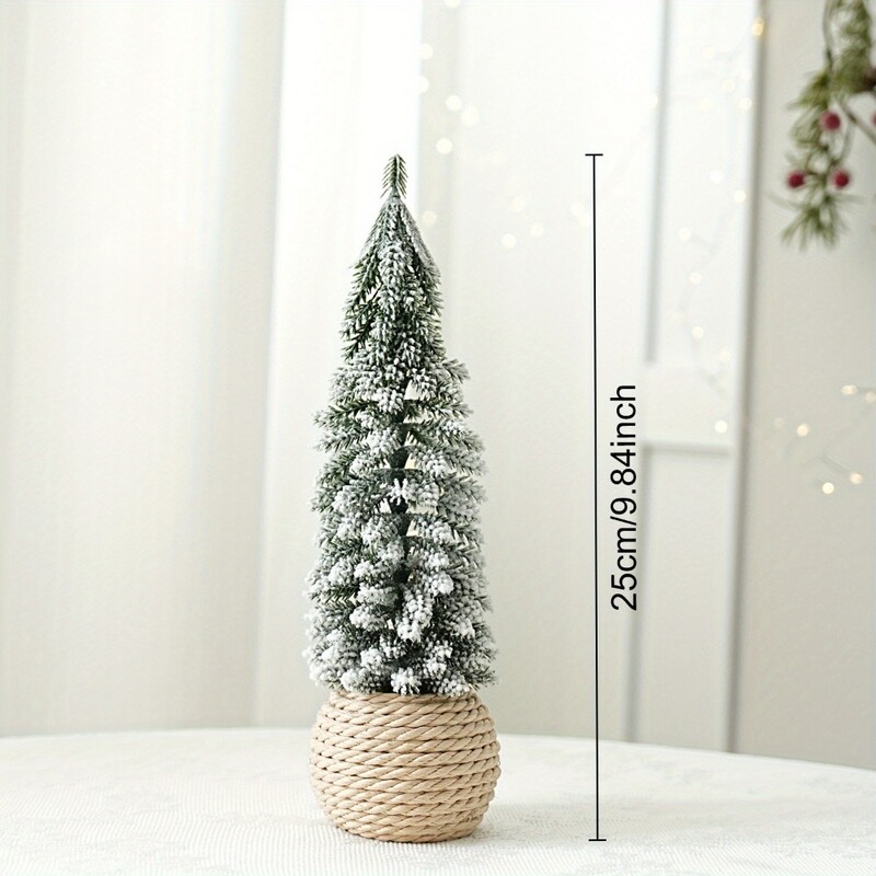 卓上ミニクリスマスツリー飾り PE植毛グリーン ショーウィンドウ装飾 パーティーデコレーション小道具 クリスマス雰囲気|undefined