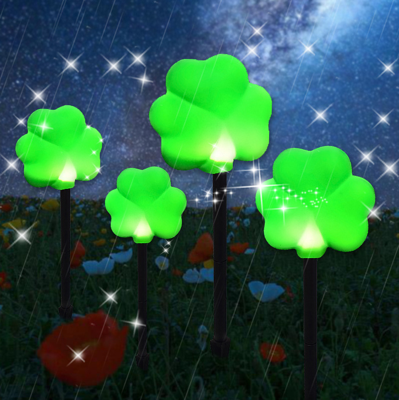 New Solar Four-leaf Clover Ambient Decorative Light Clover Clover Villa Garden Waterproof Lawn Landscape Light