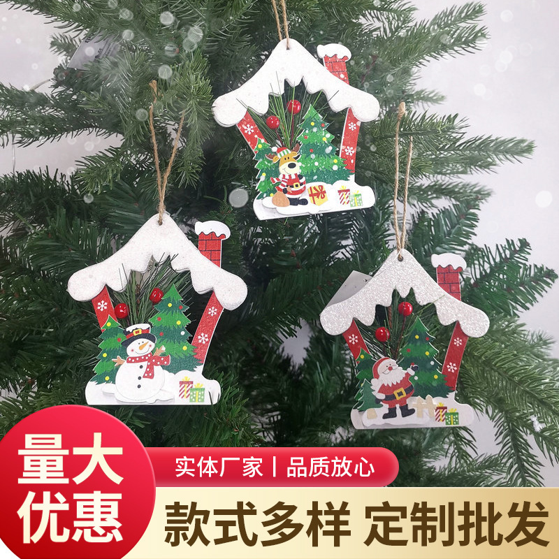 Christmas Decoration Wooden Color-Printed Pendants for Shopping Malls and Home Use, Christmas Tree Hanging Ornaments, Creative Craft Pendants Christmas Decoration Wooden Color-Printed Pendants for Shopping Malls and Home Use, Christmas Tree Hanging Ornaments, Creative Craft Pendants