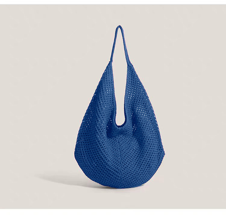Hollow knitted bag [blue]